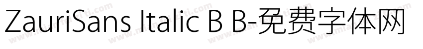 ZauriSans Italic B B字体转换